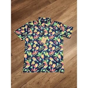 Chubbies Shirt Mens [Small] Multicolor Backhand Winner Performance Polo 2.0 Golf